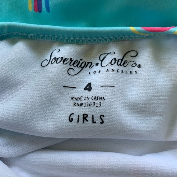 NWT sovereign code girls one piece swimsuit - Picture 3 of 3